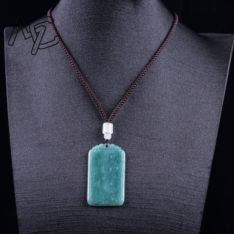 Natural Jade Blue Water Peace  - Necklace Pendant ulasan dan harga