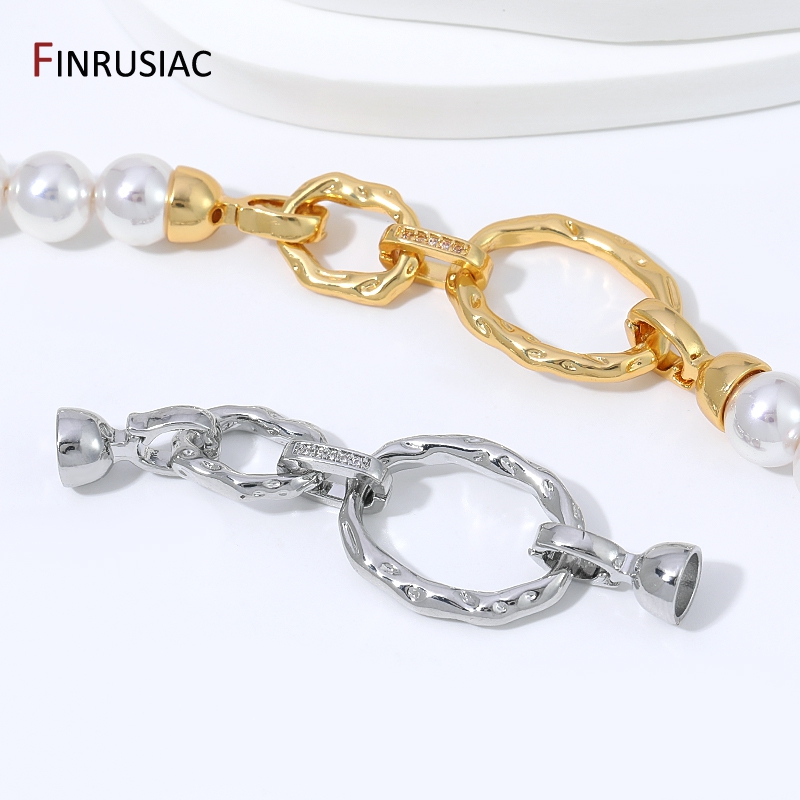 18K Gold Plated Brass Oval Con - Pearl Necklace ulasan dan harga