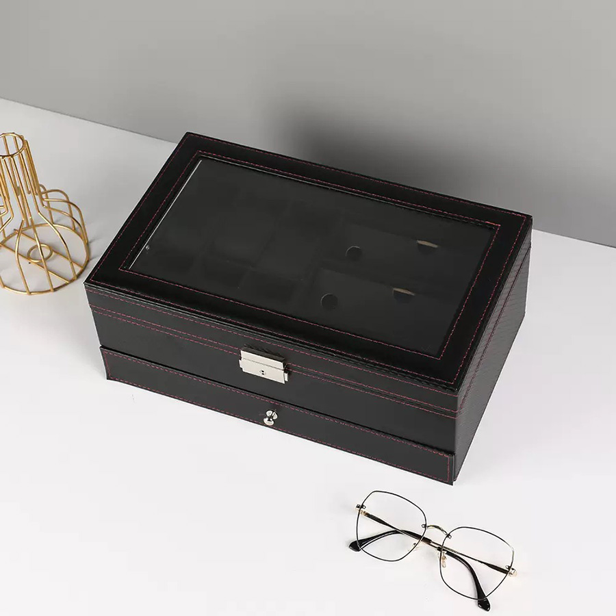 Watch Storage Box – Carbon-Gra - Jewelry Eyewear Watches & Accessories ulasan dan harga