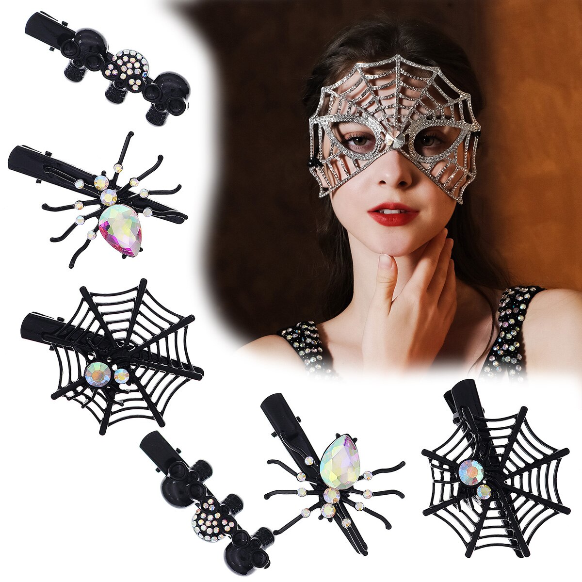 Gothic Punk Black Spider Anima - Gothic Skull Ring ulasan dan harga