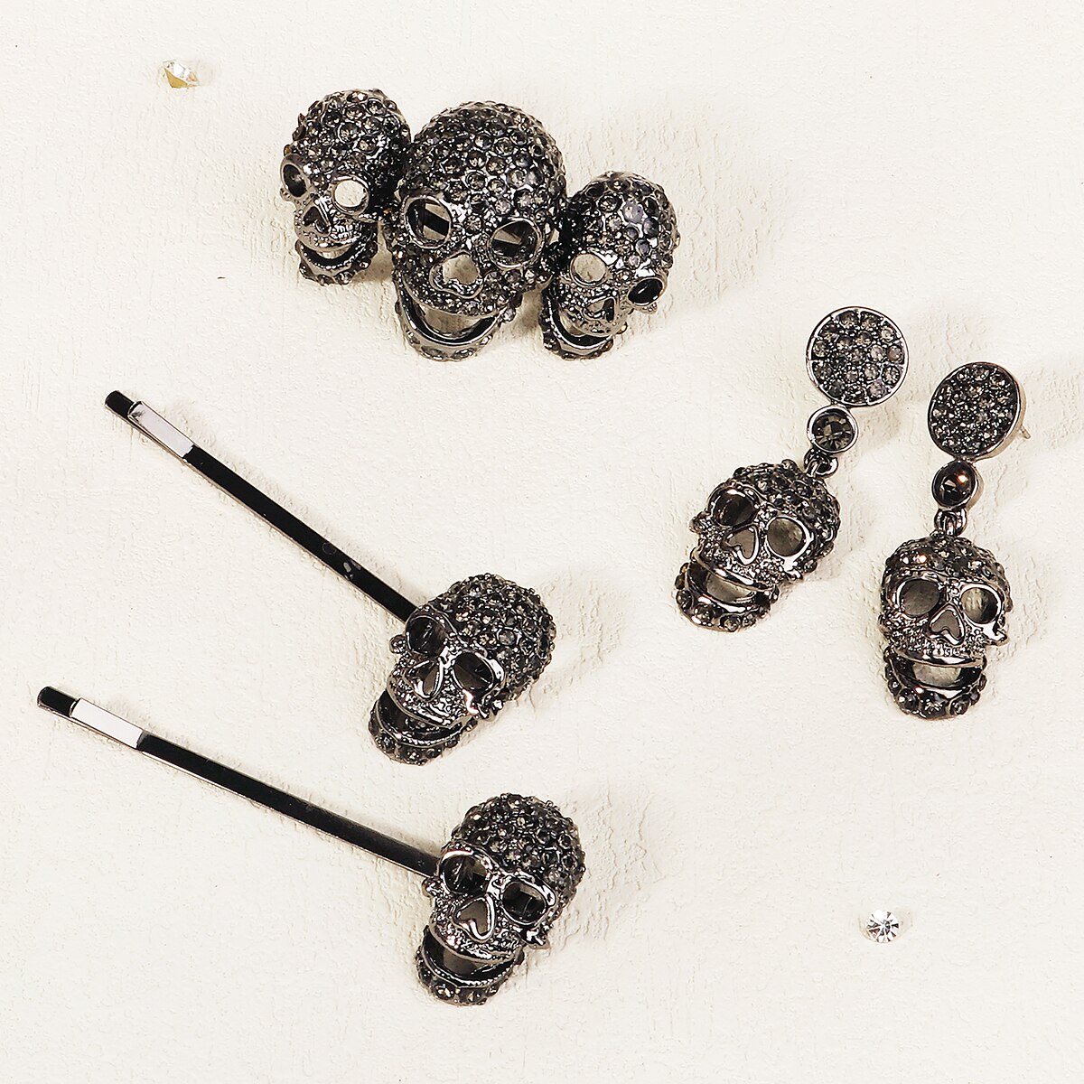 Gothic Punk Black Spider Anima - Gothic Skull Ring ulasan dan harga